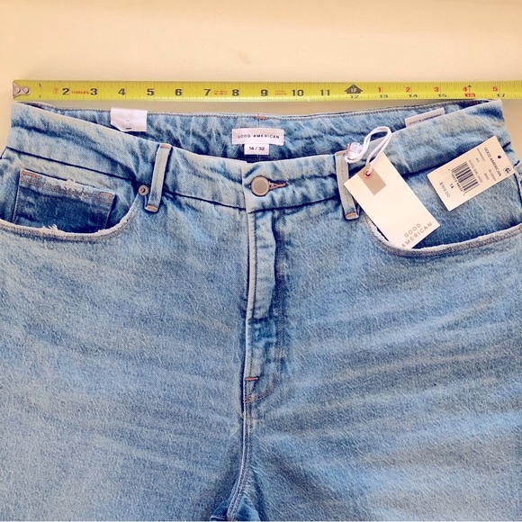 GOOD AMERICAN NWT Good Girlfriend High Denim Jeans NEW With Tags - Picture 13 of 16